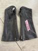Leather Forearm Gauntlets with Zipper Closure