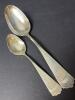 Pair of H. Ladd & Co. Coin Silver Spoons with Engraved Handles