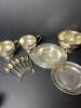 Assorted Bowls, Plates and Spoons, mostly Silverplated