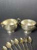 Assorted Bowls, Plates and Spoons, mostly Silverplated - 3