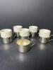 Takaji Wolf Porcelain and Silverplated Espresso Cups