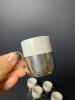 Takaji Wolf Porcelain and Silverplated Espresso Cups - 2
