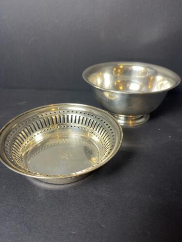 Pair of Small Sterling Silver Bowls, One by Shreve Crump & Low Co.