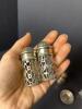 Sterling Silver Salt and Pepper Shakers, Napkin Ring, Sterling Foot - 5