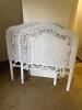 Pair of White Wicker Twin Headboards