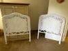 Pair of White Wicker Twin Headboards - 2