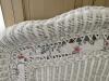 Pair of White Wicker Twin Headboards - 4