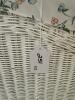 Pair of White Wicker Twin Headboards - 8