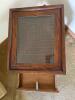 Square Wood and Wicker End Tables with Glass Top Panels - 5