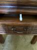 Square Wood and Wicker End Tables with Glass Top Panels - 6