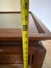 Square Wood and Wicker End Tables with Glass Top Panels - 9