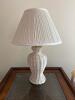 Wicker Table Lamp With Pleated Shade - 2