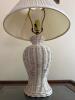 Wicker Table Lamp With Pleated Shade - 3