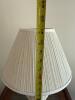 Wicker Table Lamp With Pleated Shade - 7