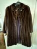 Mink Fur Coat with Mother-of-Pearl Style Button