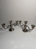 Pair of Sterling Silver Three-Arm Candelabras