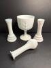 Milk Glass Vases and Compote
