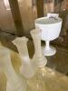 Milk Glass Vases and Compote - 6
