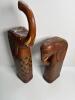 Pair of Hand-Carved Wood Elephant Sculptures Pier 1 Imports