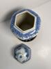 Blue and White Lidded Ginger Jar with Wooden Stand - 3