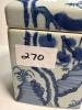 Blue and White Chinese Porcelain Lidded Jar With Qianlong Mark - 5