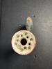 Japanese Kutani "Geisha Girl" Porcelain Hatpin Holder and Chinese Inside-Painted Glass Snuff Bottle - 3