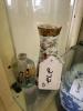 Japanese Kutani "Geisha Girl" Porcelain Hatpin Holder and Chinese Inside-Painted Glass Snuff Bottle - 6