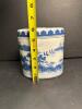 Blue and White Porcelain Jar with Lid - 2