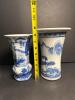 Blue and White Porcelain Vases in Chinese Style - 2