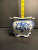 Blue and White Floral Porcelain Bowl in the Delft-Style - 2