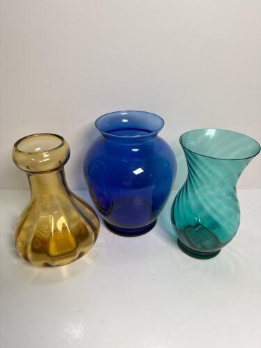 Colored Glass Trio
