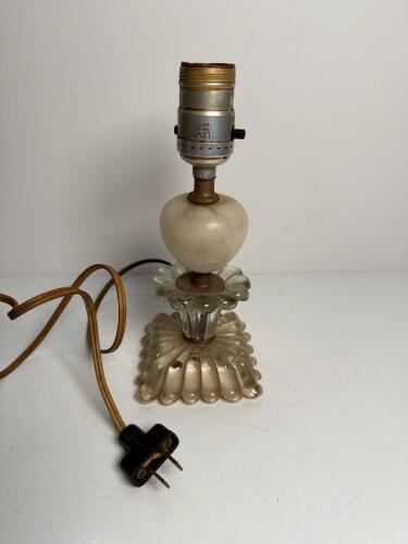 Art Deco-Style Glass Table Lamp With Leviton Socket