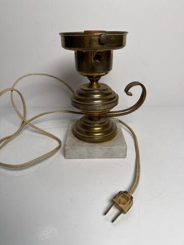 Brass and Marble Table Lamp in Classical Style