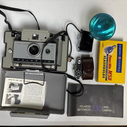 Polaroid Automatic 230 Land Camera & Accessories