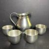 Royal Holland Pewter Pitcher & 4 Jefferson Cups