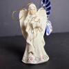 Stained Glass Bird, Ceramic Angel Figurine, & Small Floral Wreath - 4