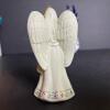 Stained Glass Bird, Ceramic Angel Figurine, & Small Floral Wreath - 5