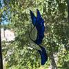 Stained Glass Bird, Ceramic Angel Figurine, & Small Floral Wreath - 7