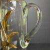 MCM Gold and White Floral Glass Pitcher & Tumblers - 4