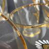 MCM Gold and White Floral Glass Pitcher & Tumblers - 11