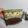 Temp-tations Old World Ceramic and Rattan Ovenware Dishes - 5