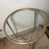 Round Glass and Metal Accent Table - 2
