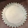 Pair of Decorative Mirrors - Round Sunburst and Rectangular Floral - 4