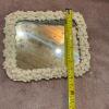 Pair of Decorative Mirrors - Round Sunburst and Rectangular Floral - 9