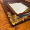12.75" x 15" Ornate Wood Framed Mirror with Gilt Corners - 3