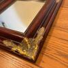 12.75" x 15" Ornate Wood Framed Mirror with Gilt Corners - 4
