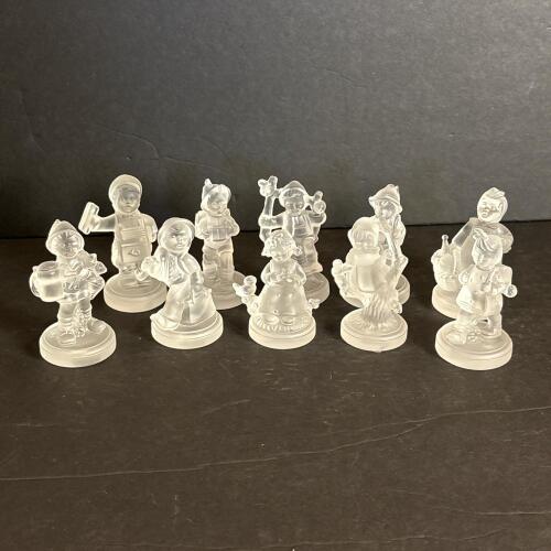 Set of Ten Goebel Crystal Collection Lead Crystal Figurines