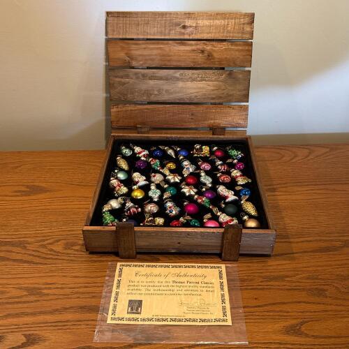 Thomas Pacconi Classics Christmas Ornaments 2003 Collection in Wooden Crate