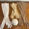 Trio of Ladies' Gloves and Nina Ricci L'Air du Temps Powder