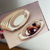 TechnoMetal Inox Gold Stainless Steel Serving Dishes and Bowls - 8